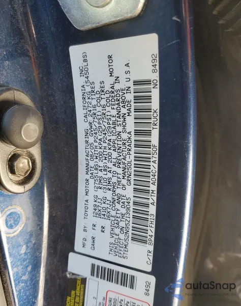 2005 Toyota Tacoma Double Cab Long Bed из США, поврежденный, VIN 5TEMU52N95Z139045